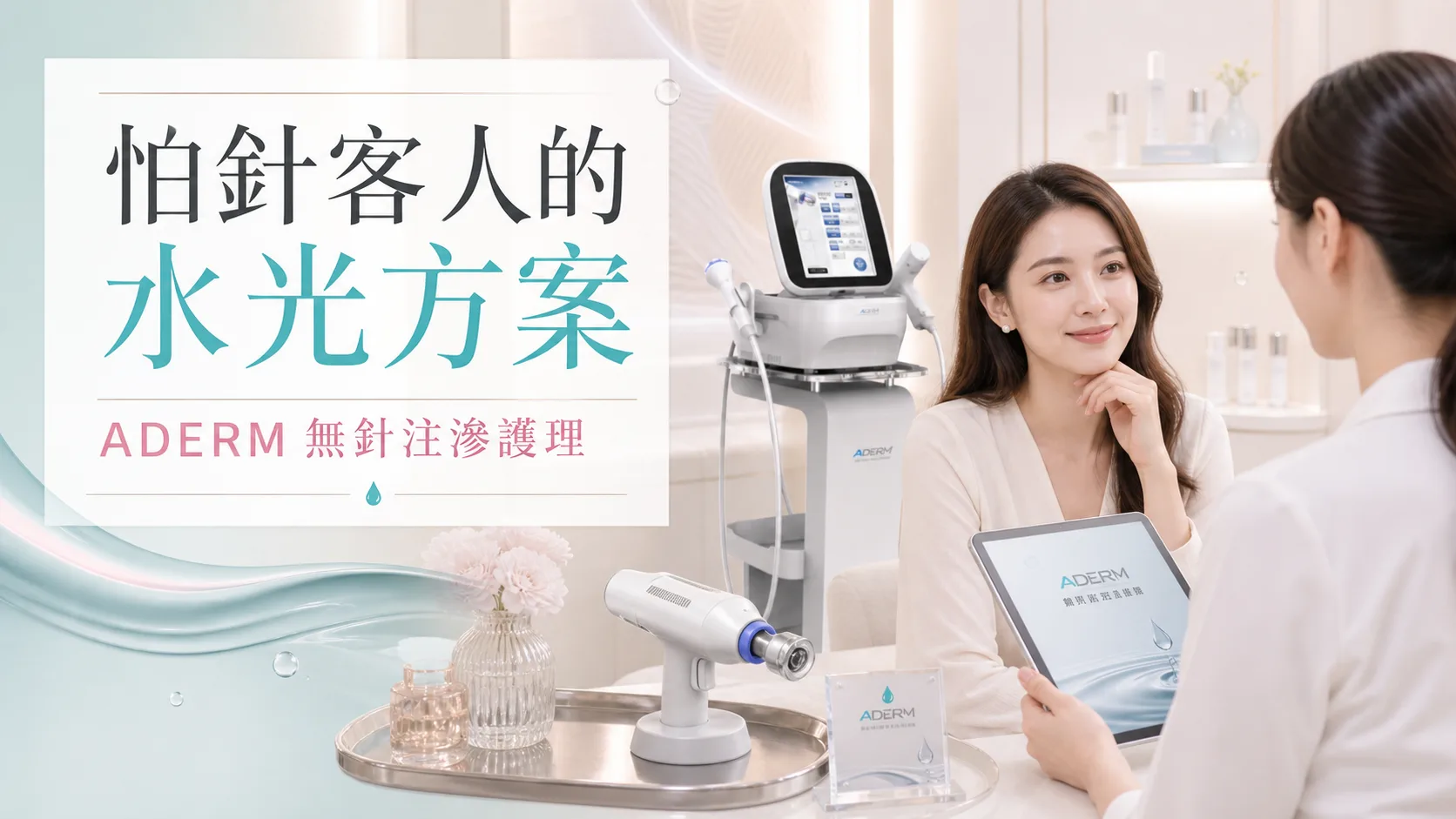 怕針客人點揀水光?ADERM 無針注滲護理選擇
