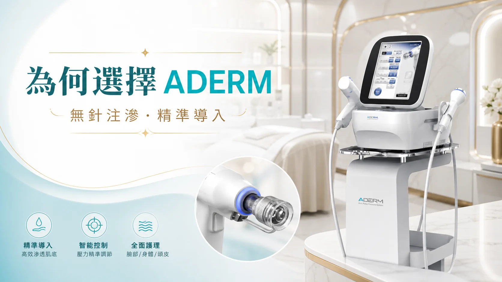 Why Choose ADERM?無針注滲、精華護理與美容院儀器選擇