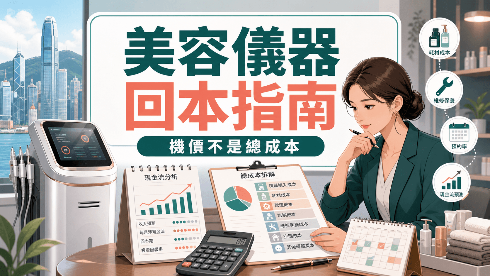 美容儀器回本指南|機價、耗材、維修、培訓與投資回報點樣計?
