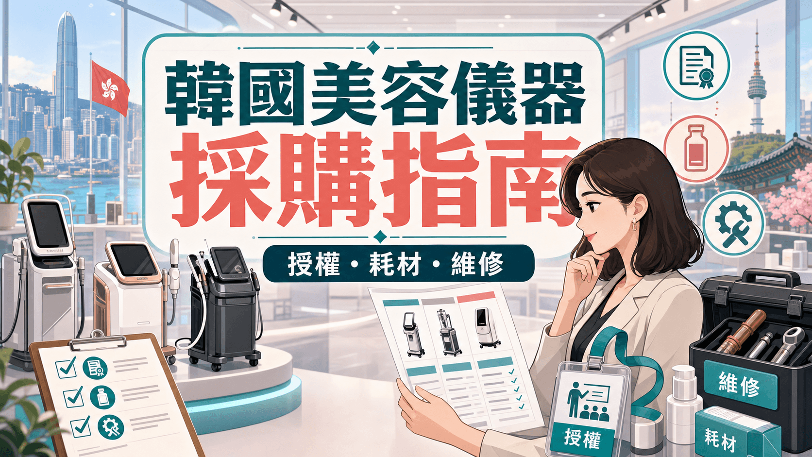 韓國美容儀器批發及代理指南|授權、耗材、維修與本地支援點點查證